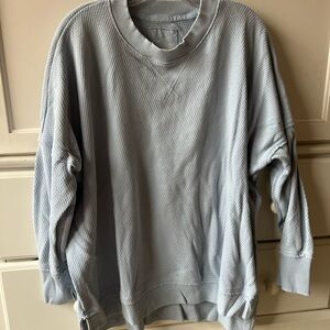 Aerie Light Blue Textured Sweatshirt